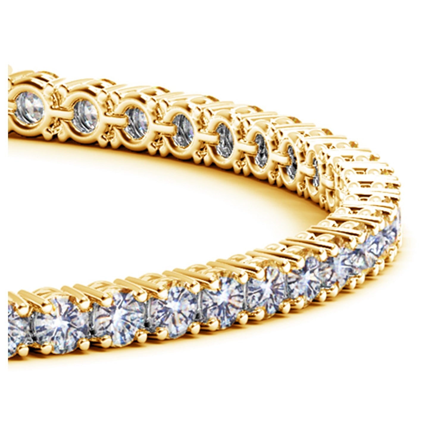 The Élan Luxe – 6.00ct Lab Diamond Tennis Bracelet in 14k Yellow Gold