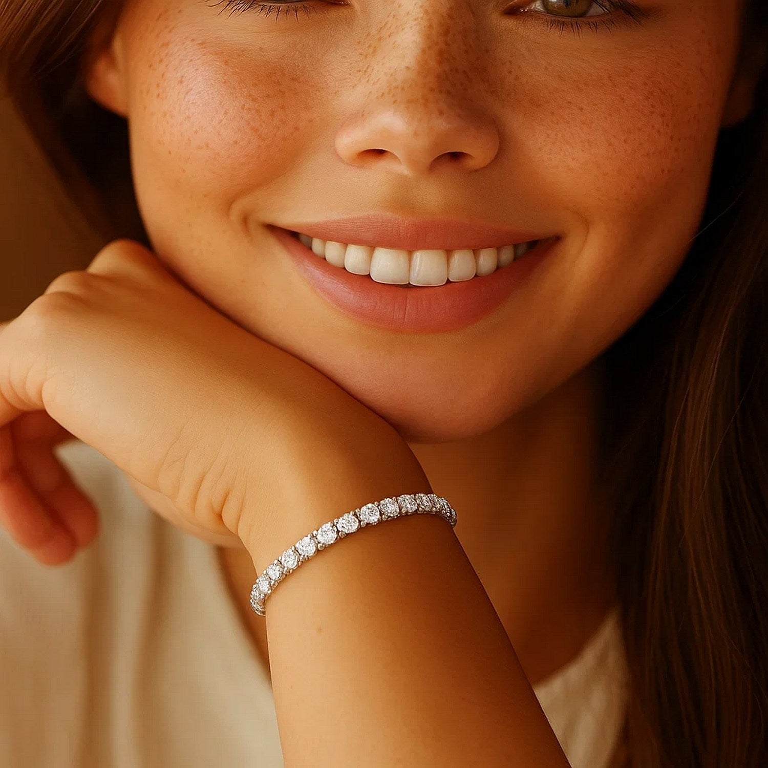 Aurelian Lab Grown Diamond Tennis Bracelet – 5 Carat