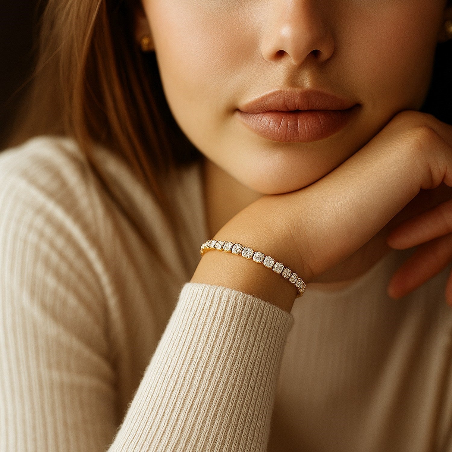 Aurelian Lab Grown Diamond Tennis Bracelet – 5 Carat