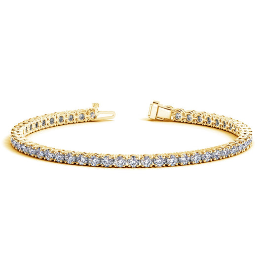 The Élan Luxe – 6.00ct Lab Diamond Tennis Bracelet in 14k Yellow Gold