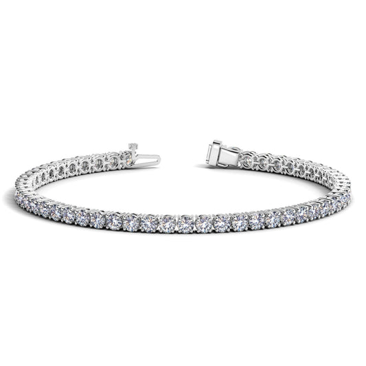 The Élan Luxe – 6.00ct Lab Diamond Tennis Bracelet in 14k White Gold